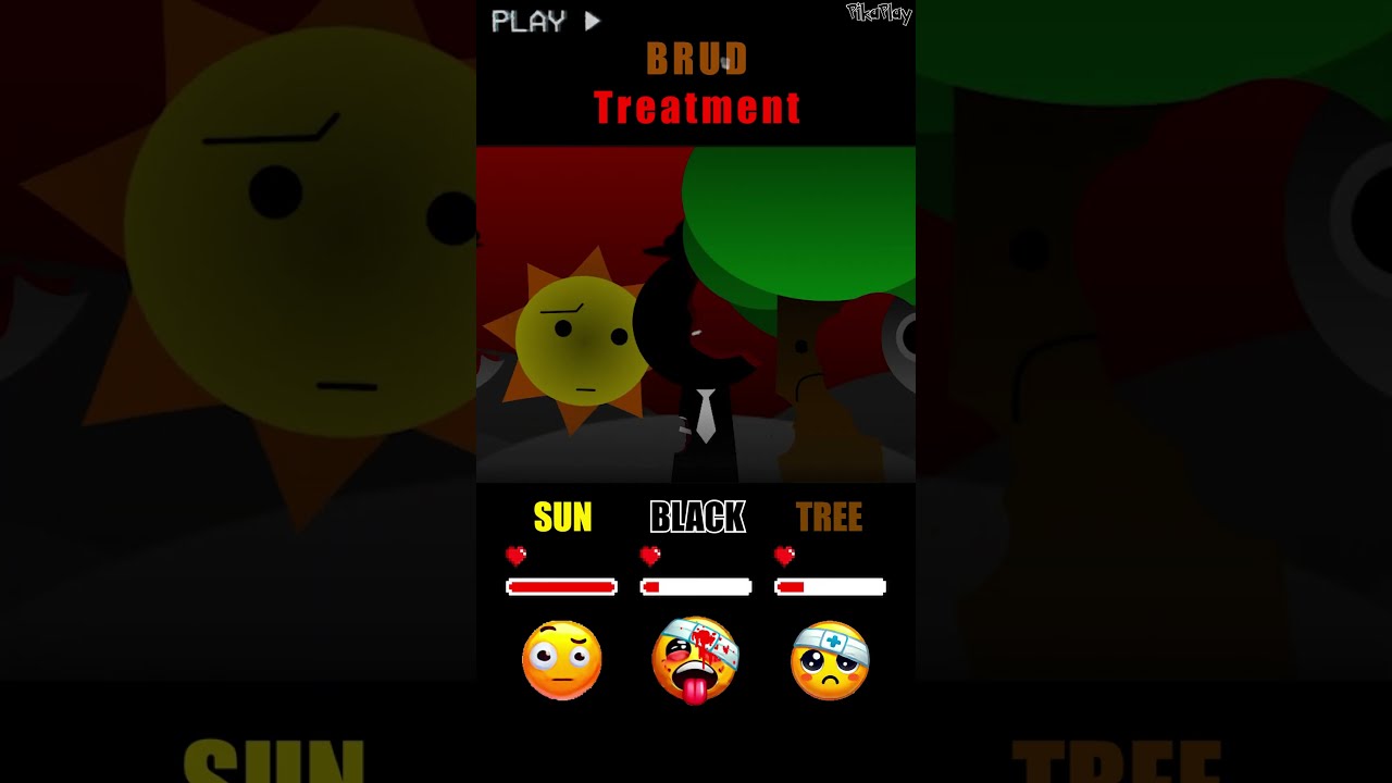 HP Bar Status Emoji SUN BLACK TREE In Treatment Mods Sprunki Incredibox