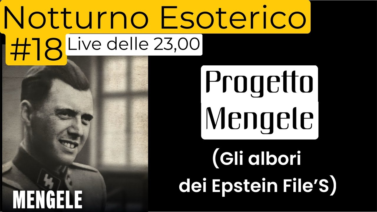#18 Notturno Esoterico. Progetto Megele (le origini degli Epstein File