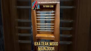 6x4 TEAK WOOD MAIN DOOR #teakdoor #interiordesign #house #decorbangalore #builder #construction