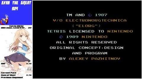 Tetris NES Speedrun 6:11 (100 Lines, 0 Start)