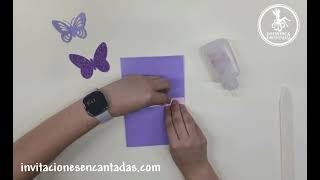 Como hacer invitaciones y armar invitaciones de Quinceañera mariposas Como hacer invitaciones y armar invitaciones de Quinceañera mariposas