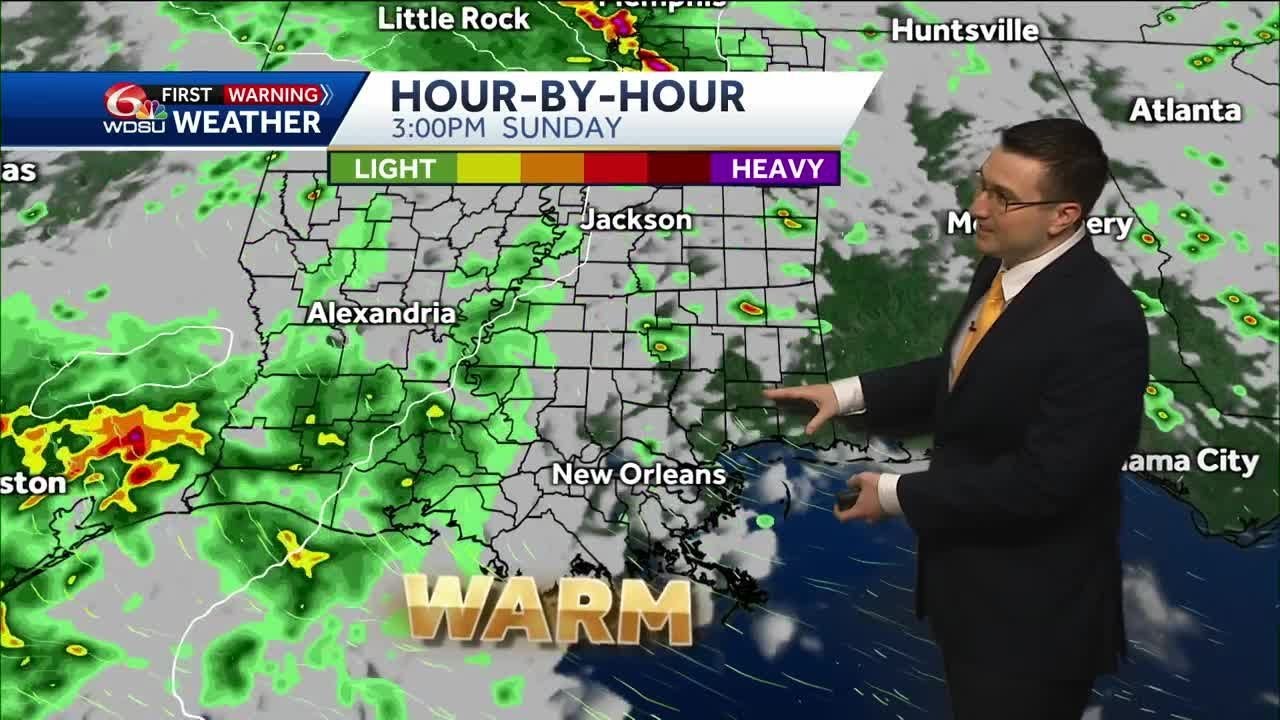 Slight chance of showers Sunday - YouTube