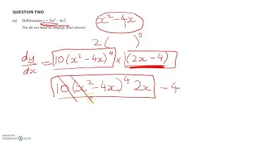 Level 3 Calculus - 2017 - Differentiation - Q2 a b c