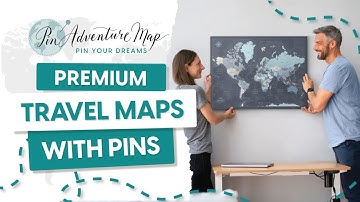 Perfect Travel Planner - World Map Canvas With Push Pins by Pin Adventure Map
