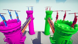 Pink Towers Vs Green Towers - Tournament | Totally Accurate Battle Simulator TABS