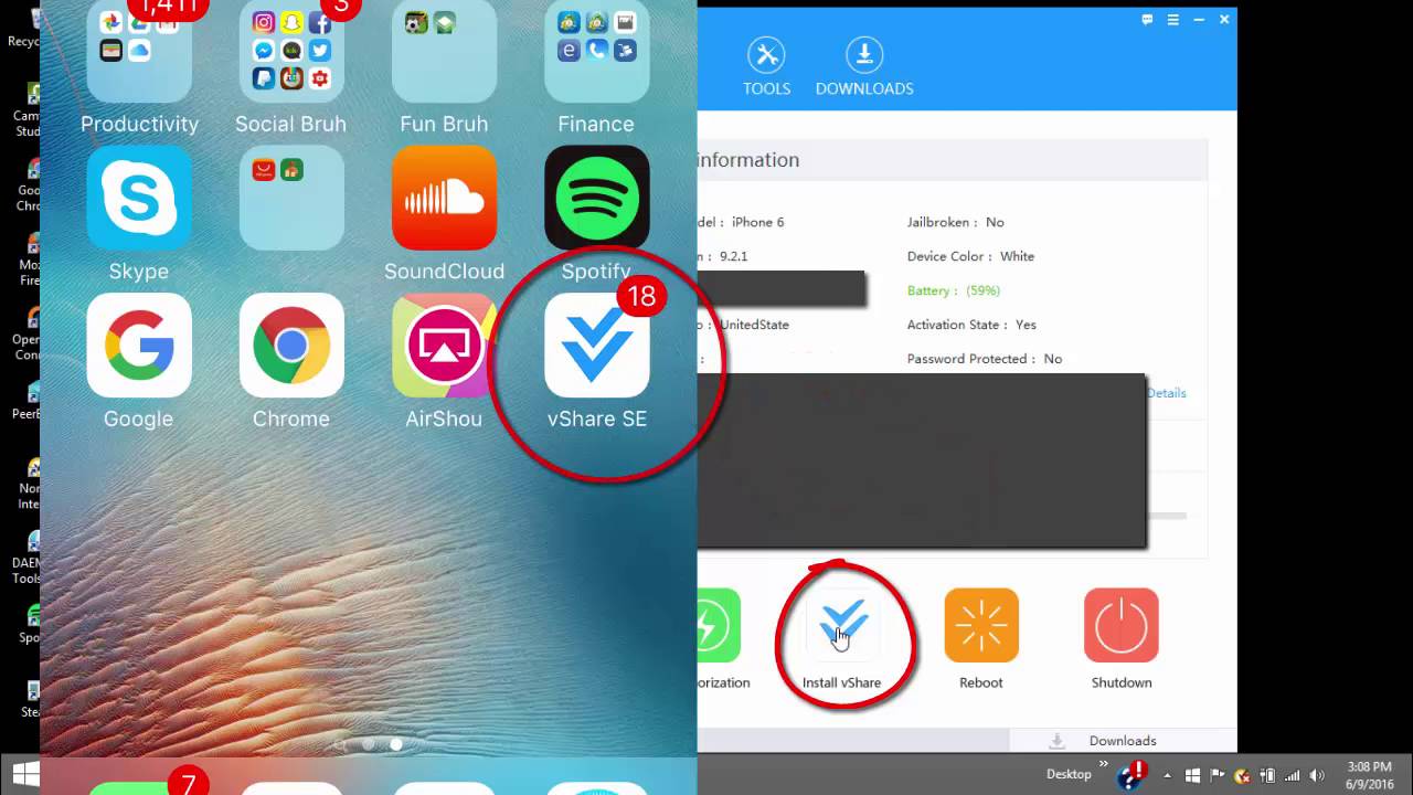 How To Install NEW VSHARE on iOS 9+ NO JailBreak JUNE 2016