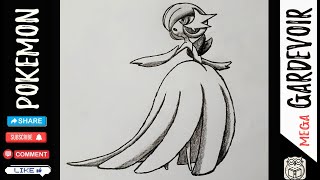 How to Draw Mega Gardevoir | Easy Pokemon Sketch Tutorial screenshot 3
