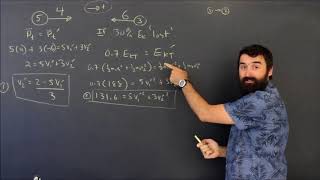Elastic Collision Using Momentum & Energy With 30% Energy Lost