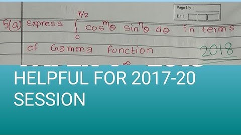 B. Sc  Part 3 /Maths Paper  5 / Magadh university/ 2017 -20/ Previous year question 2018