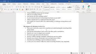 Literature review