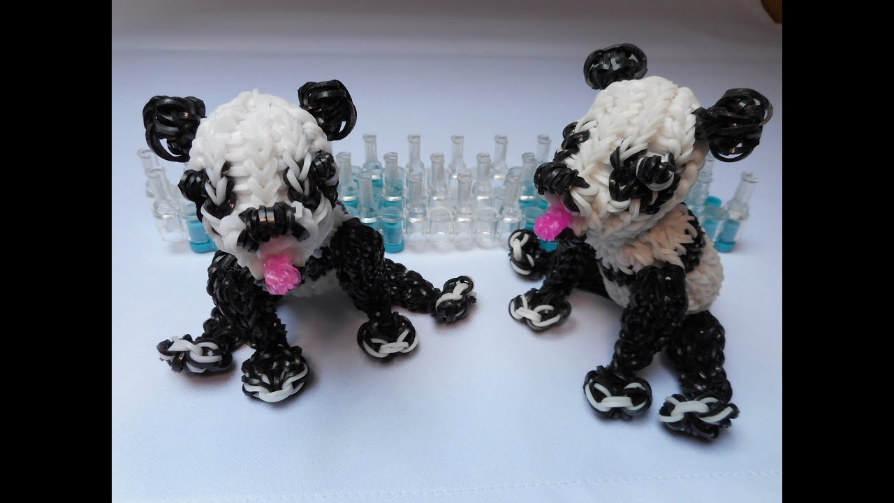 3D Medvídek Panda z gumiček