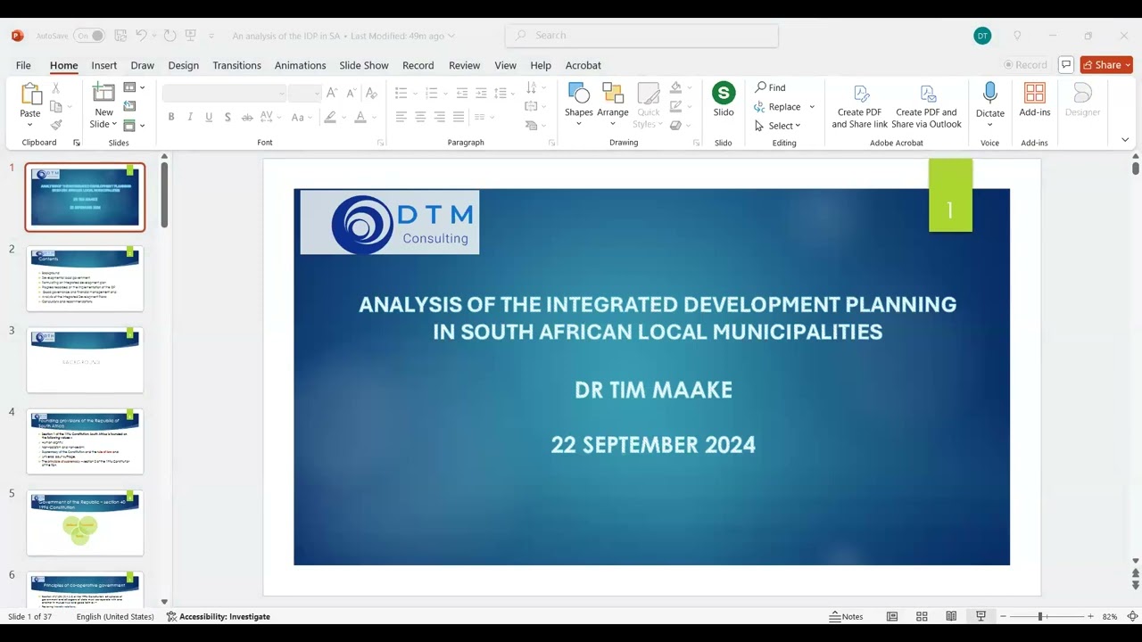 Sediko Rakolote_ Analysis of the Integrated Development Planning in SA Local Municipalities