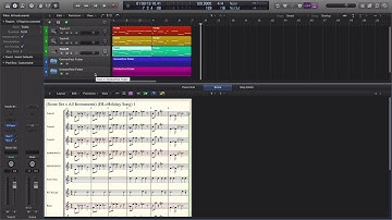Logic Pro X Score Editor (Score Set & Display Hierarchy)