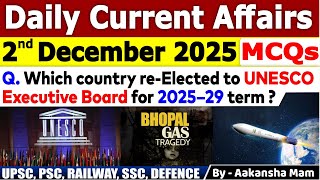 2nd December Current Affairs 2025 | Current Affairs Today | Daily Current Affair 2025 #current