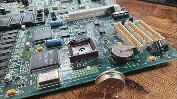 Acorn A5000 motherboard battery replacement with Amigakit coincell battery holder