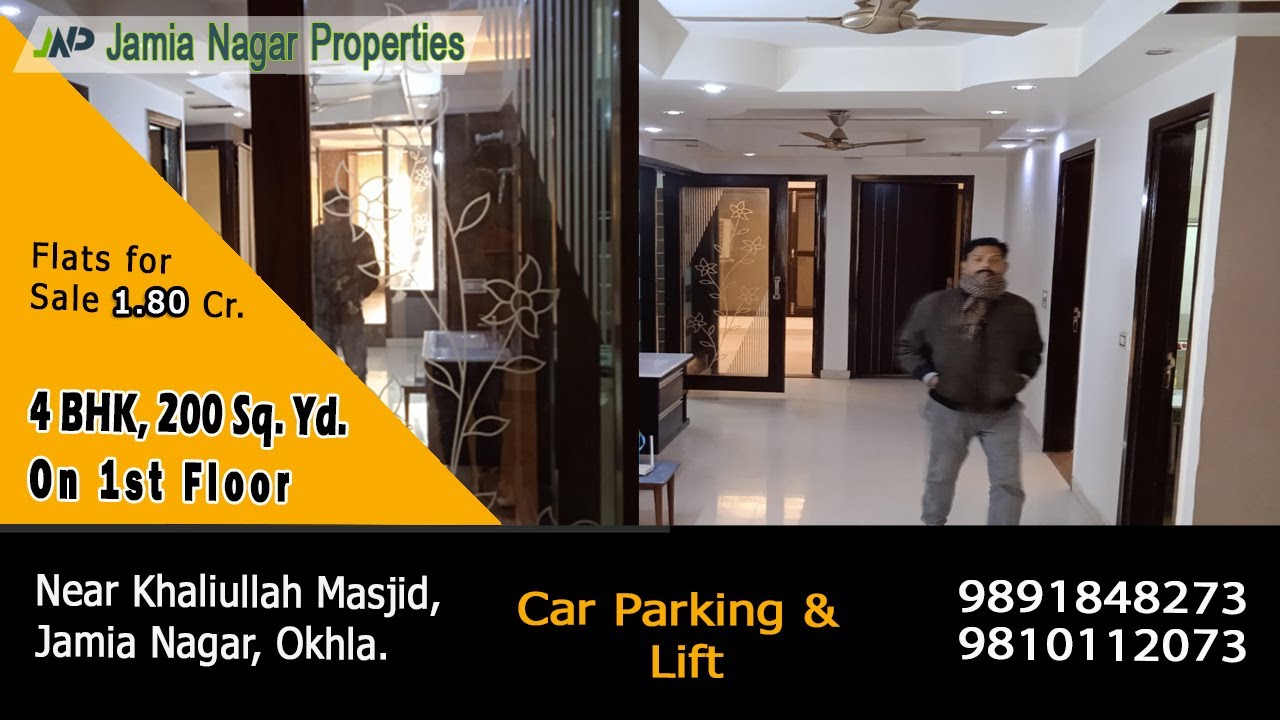 Flats for Sale 1.80 Cr. 4 BHK, 200 Sq. Yd. On 1st Floor Near Khaliullah