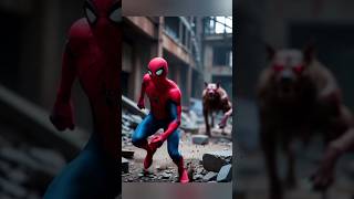 Spider Man And Hulk Are With Azombie Dog Man