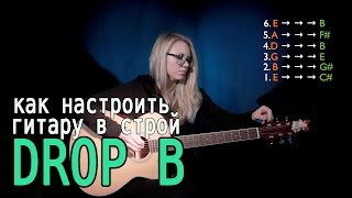 Как настроить гитару в строй DROP B