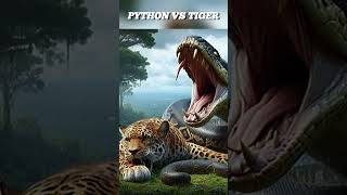 Pyhthon vs Lion , Tiger and rhino #fantastic #ai #vs #zoo #predator #shortsviral