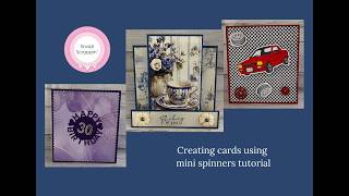 Creating cards using mini spinners @snazziscrappin