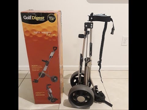 Cheep Golf Pull Cart Initial Impressions: Golf Digest Brand Two Wheel Pull Cart