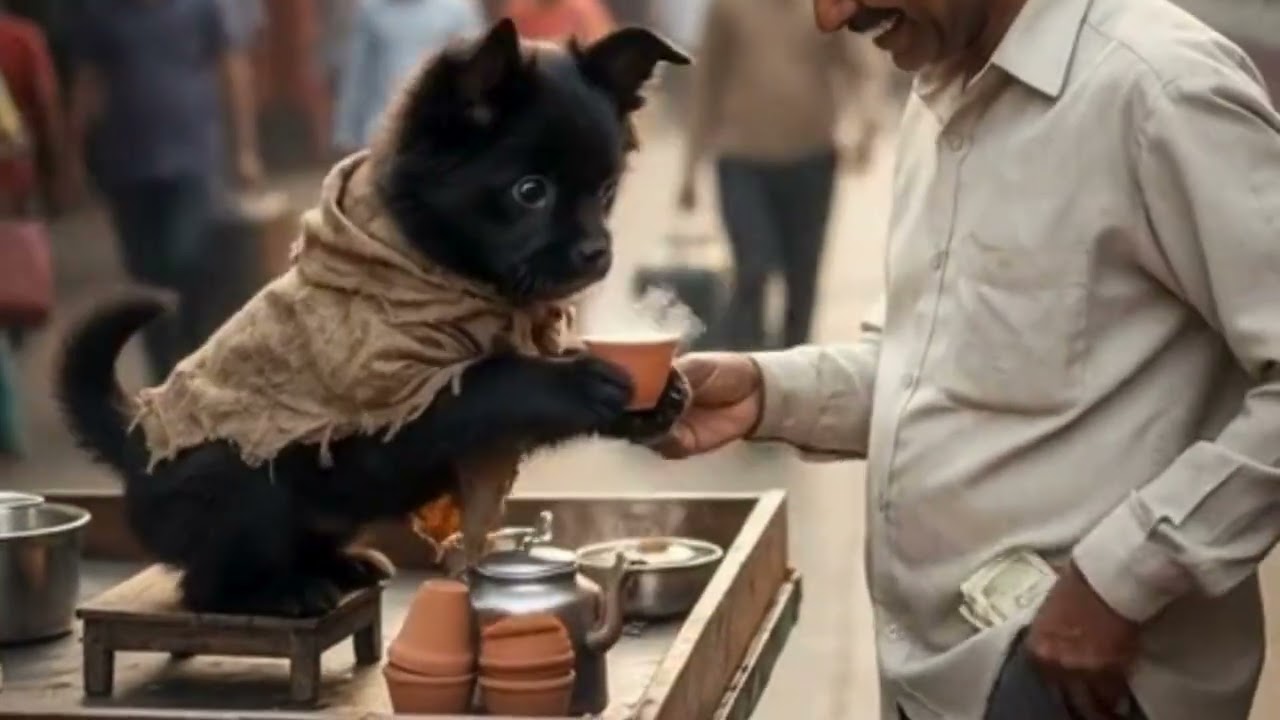 The poor puppy has not money to buy mom medicine 