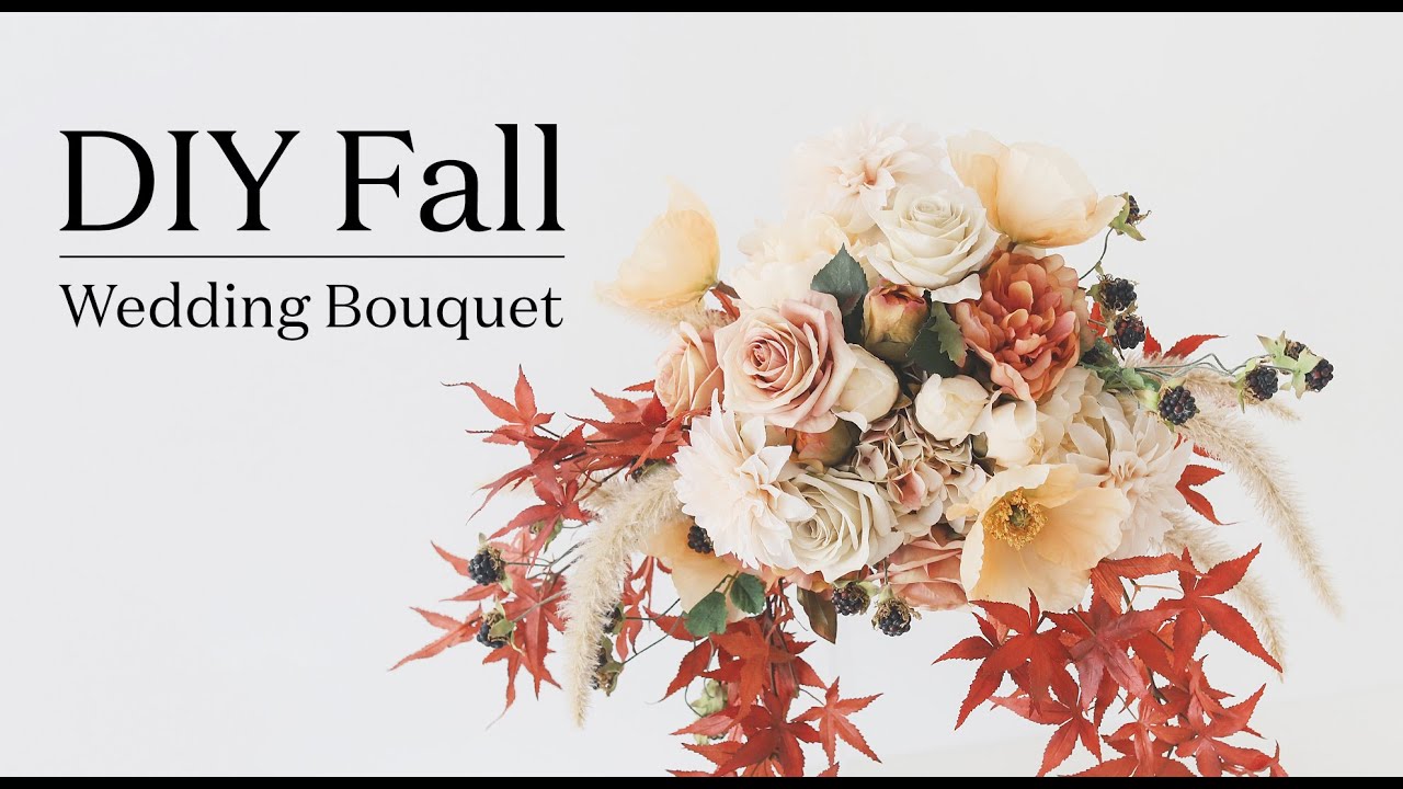 How to Make A Wedding Bouquet | Fall Fake Flower Bouquet