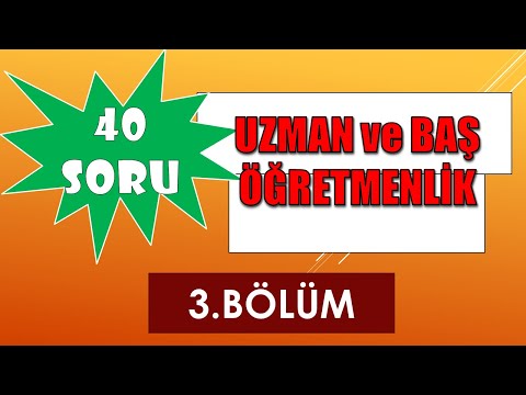 UZMAN ÖĞRETMENLİK  ÖRNEK SORU ÇÖZÜMÜ  PART 3 #uzmanöğretmenlik