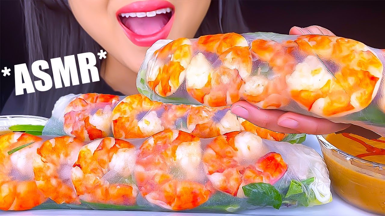 ASMR GIANT SHRIMP SPRING ROLLS (ASMR PHAN)