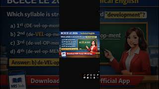 BCECE LE 2026 online Class By Amresh sir | Syllable stressed - Technical English