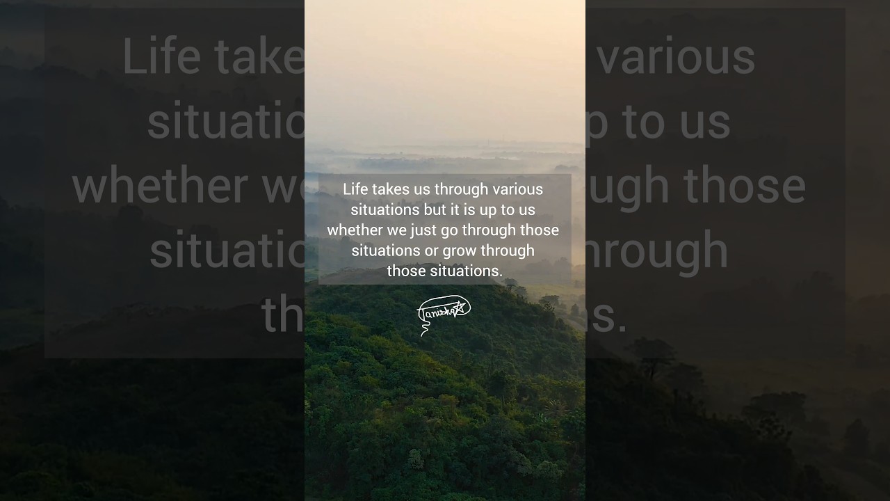 Grow through your situations !!