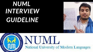 Important Interview Tips for NUML University Islamabad || How to prepare for interview as a student.