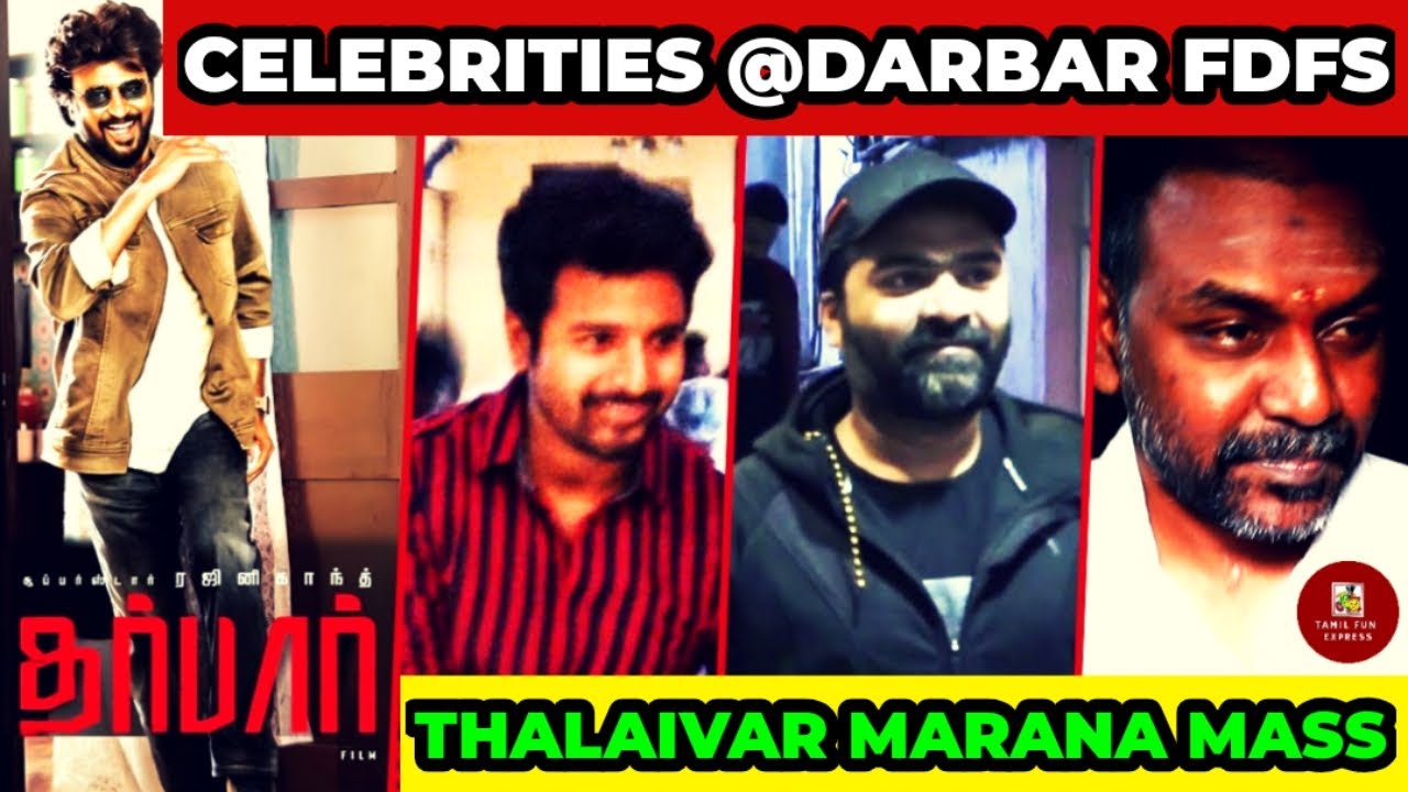 Darbar FDFS Mass | Simbu Sivakarthikeyan Raghava Lawrence at Superstar Rajinikanth Darbar FDFS