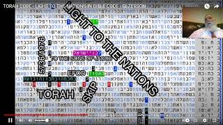 LIGHT TO THE NATIONS - LETTERS SKIP  IN THE TORAH - IN BIBLE CODE MATITYAHU GLAZERSON
