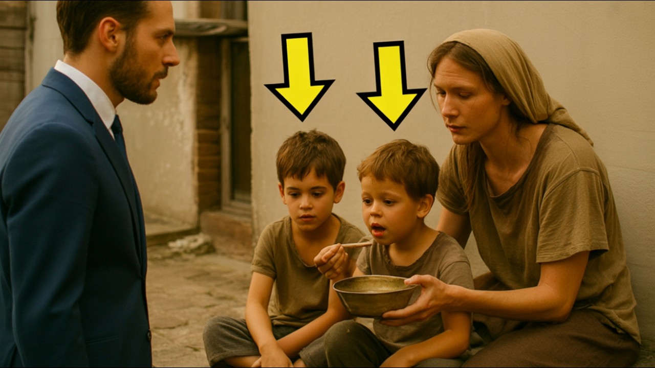 MILIARDÁŘ ŠEL DO ČTVRTI SVÉHO DĚTSTVÍ POMOCI A VIDĚL EX, JAK KRMÍ DVA CHLAPCE IDENTICKÉ S NÍM