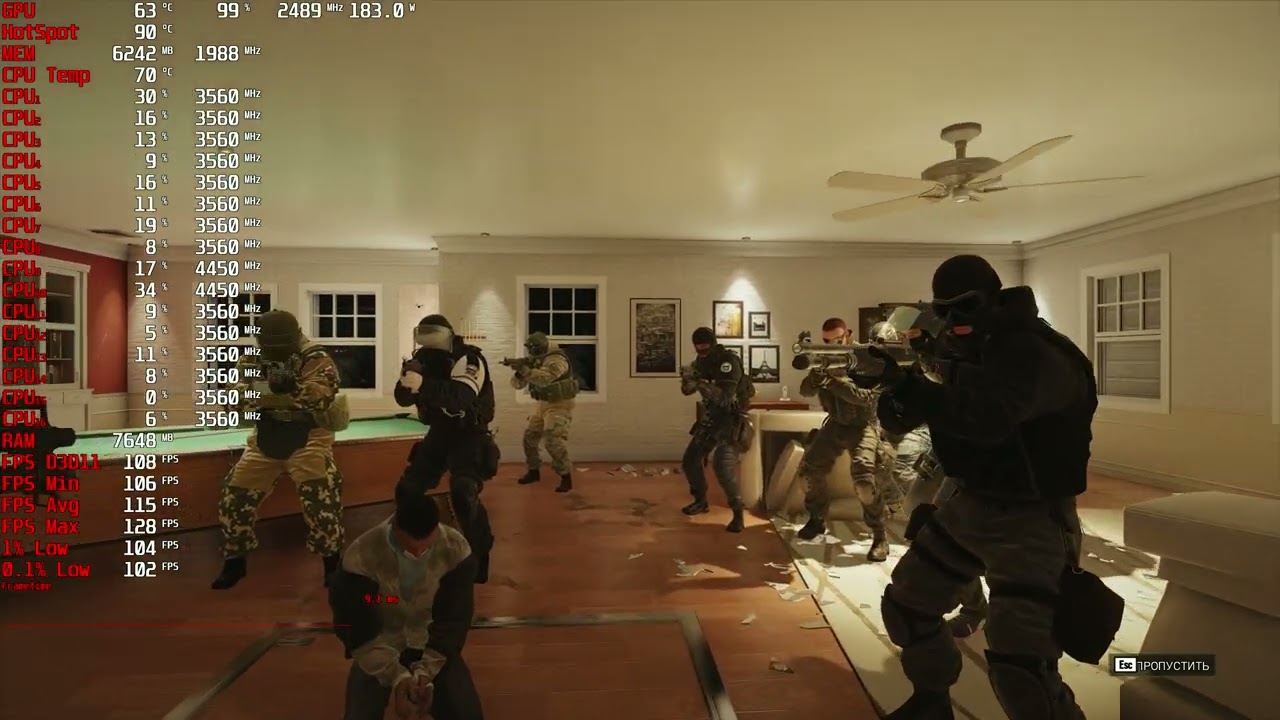 Tom Clancy's Rainbow Six Siege 2k,1440p benchmark r7 5800X3D,RX 6700 XT