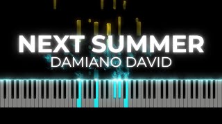 Next Summer - Damiano David Piano Cover