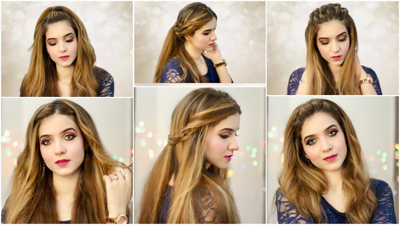 6 BEST Daily Hair Styles | ELEGANT | Open Hair styles | Long Hair ...