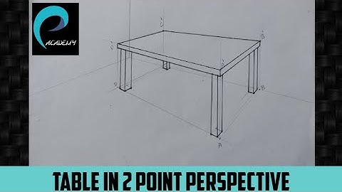 Drawing Tables In 2 Point Perspective For Beginners || Two Point Perspective || Perspective Academy