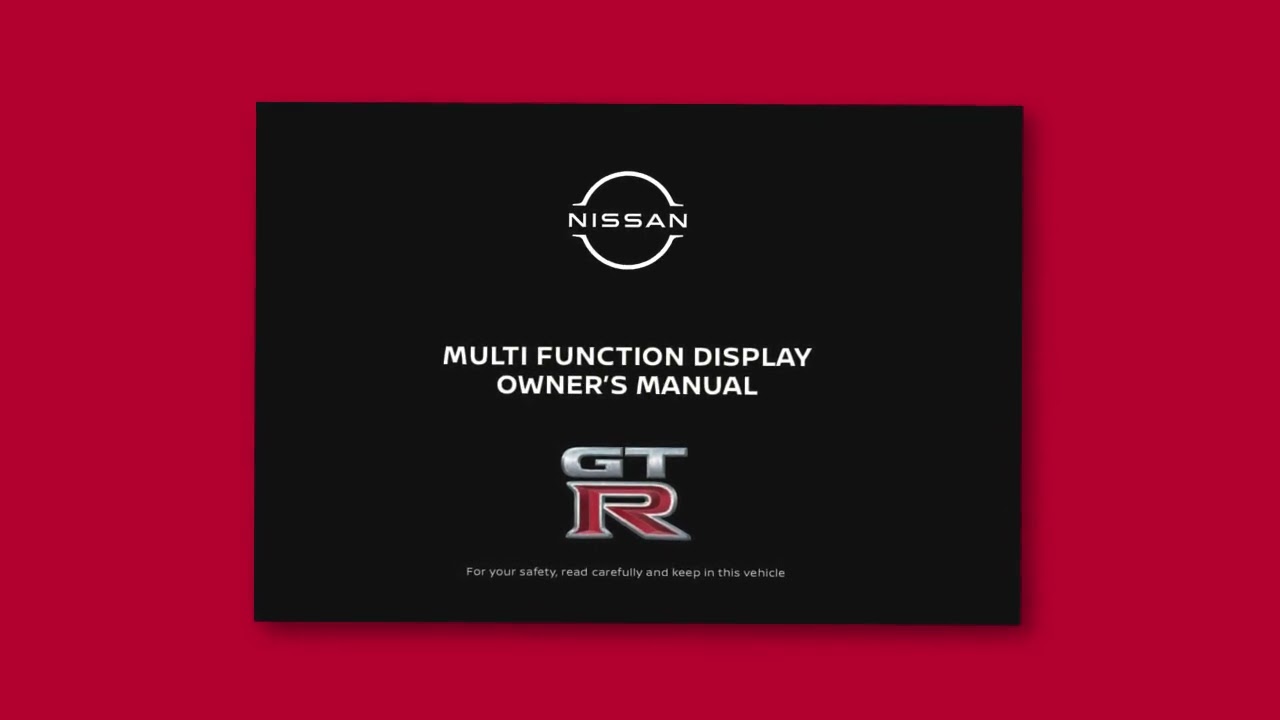 2023 Nissan GT-R - Multi Function Display Owner's Manual - YouTube