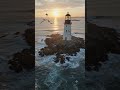 🌅 The Most Peaceful Lighthouse Sunrise on Earth 🏝️✨