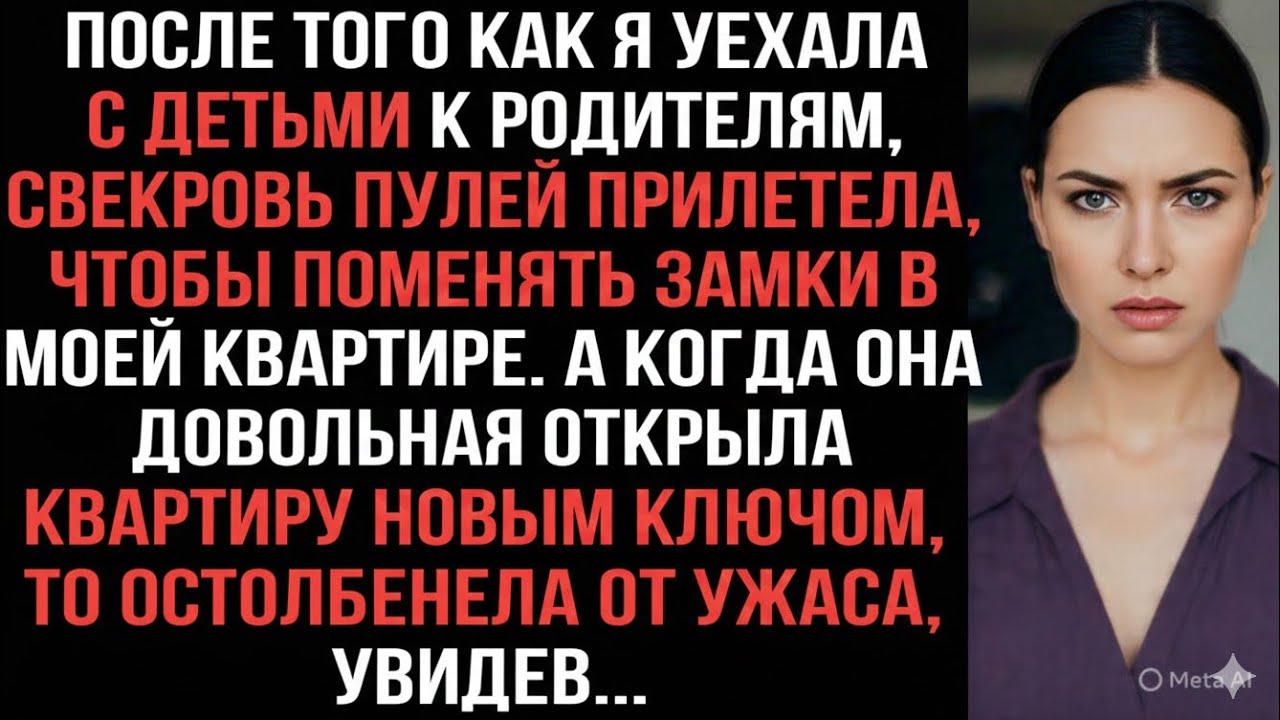 После того как я уехала к родителям, свекровь пулeй прилетела, чтобы поменять замки в моей квартире.