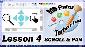 MS Paint Tutorials Lesson 4 Free navigation on the canvas Scroll bars zoom and keyboard shortcuts