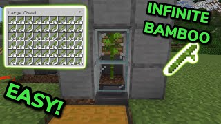 EASY 1.20 FAST AUTOMATIC BAMBOO FARM TUTORIAL in Minecraft Bedrock (MCPE/Xbox/PS4/Switch/PC)