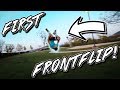 TEACHING A FRIEND HIS FIRST FRONTFLIP FLAT! (w/ Landon Cloes)