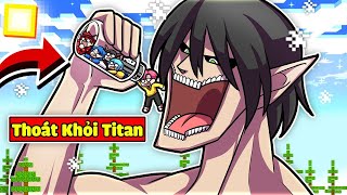 HIHA THỬ THÁCH 24 GIỜ CHẠY THOÁT KHỎI TITAN TRONG MINECRAFT*HIHA BIẾN NHỎ 😭😫