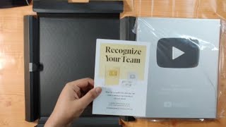 100k silver play button courier for taposhi arts academy