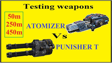 New medium weapon Atomizer energy machine gun VS Punisher T regular machine gun war robots