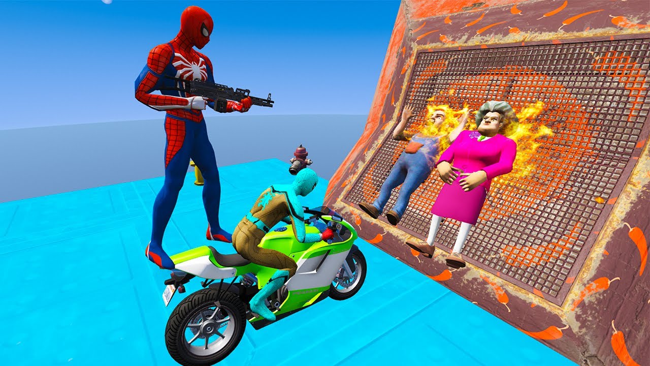 Scary Teacher 3d -Spideman vs Scary Teacher with Francis Fire Episode  Jump/Fails - Game Animation