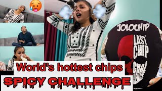 Conquer the World's Spiciest Chips #jolochipchallange #shivani_connected